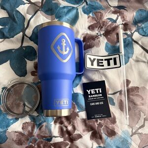 NEW $57 42 oz Yeti Rambler with Straw lid customized cruise vacation engraving